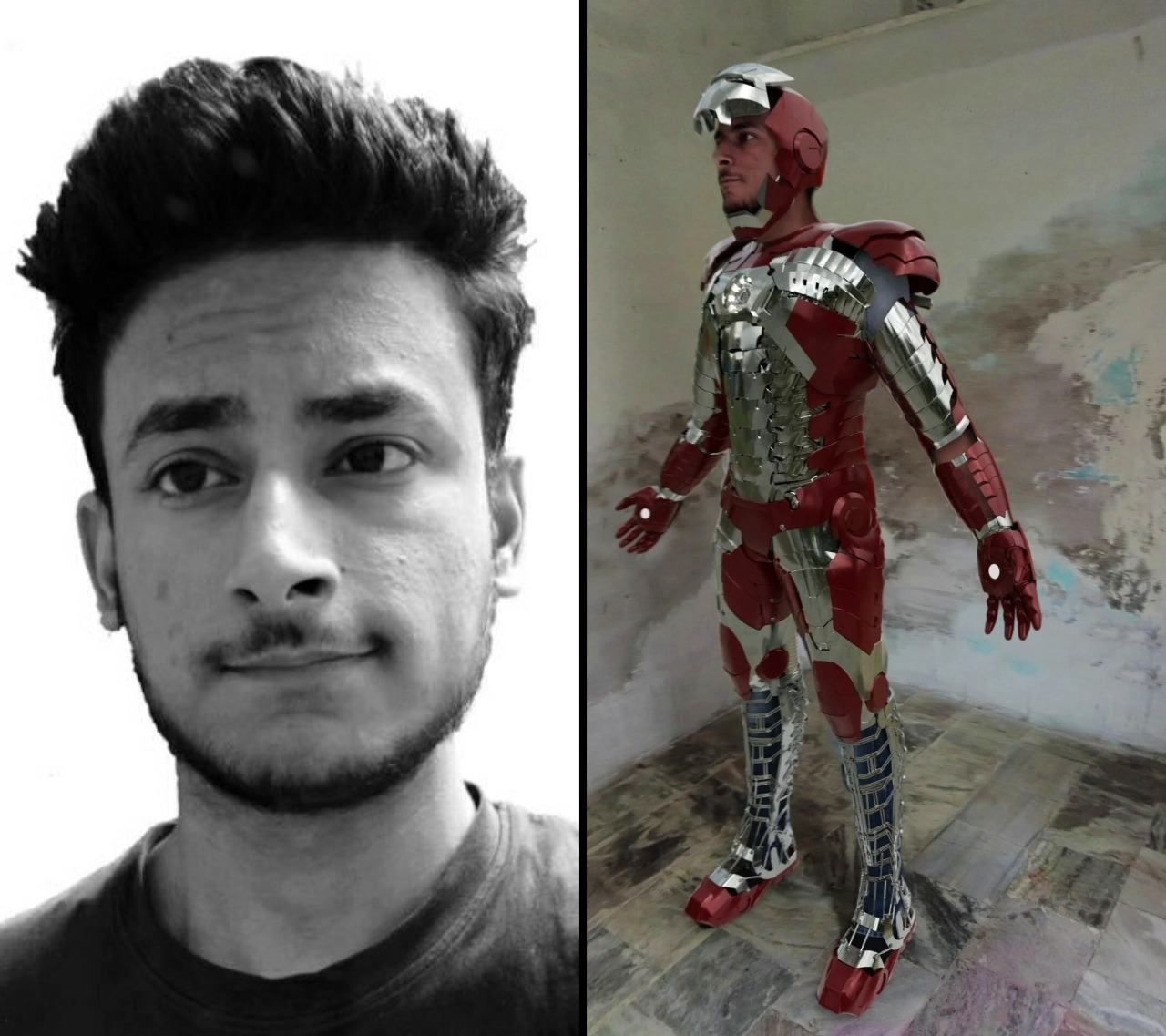 19 Year Old Lokesh Khatri made one of the best Quality Iron Man Mark 5 Suit which makes him. Famous around the YouTube.