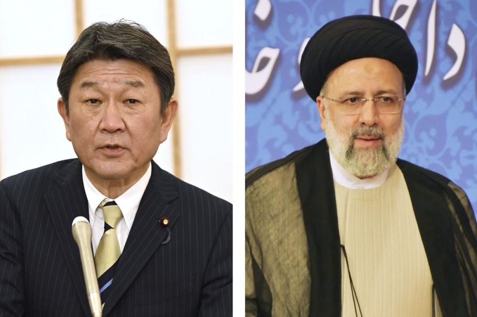  Japan foreign minister Toshimitsu Motegi arranging chats with new Iran president Ebrahim Raisi on Aug. 22