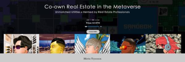 Meta Tycoon Introduces Its Collection of NFTs For The Metaverse World
